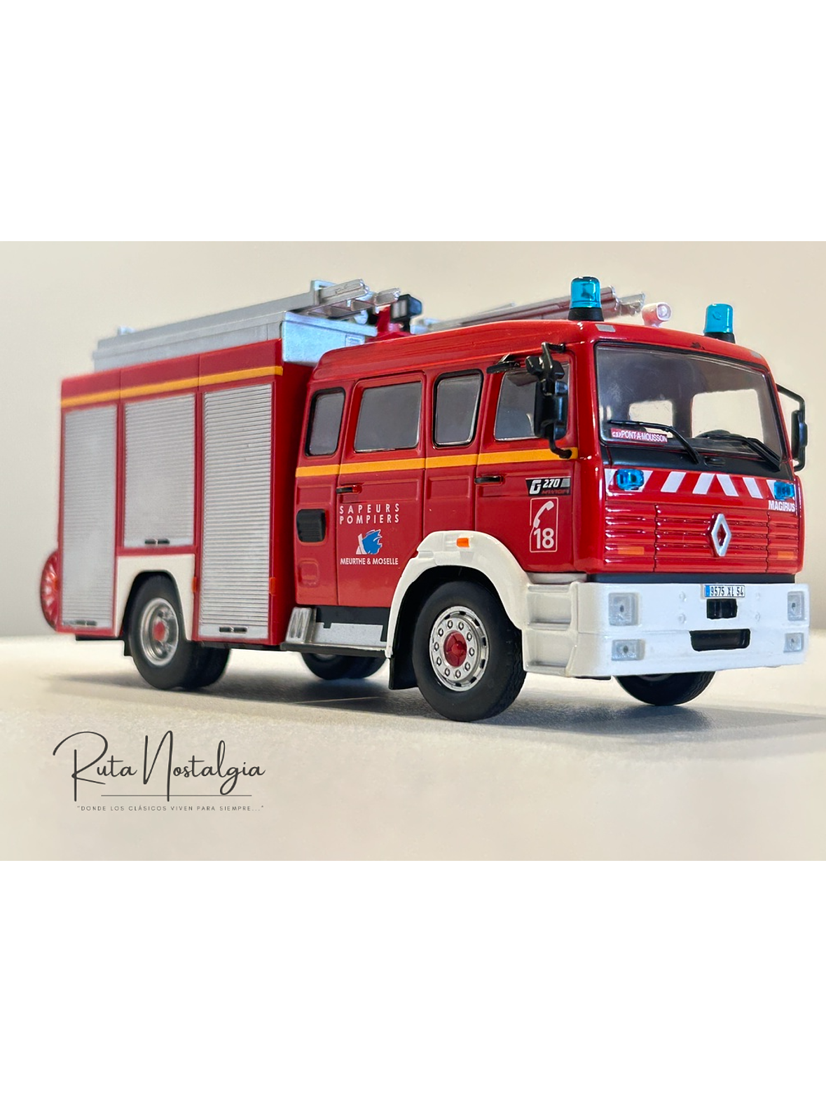 Renault G270 FPTSR 1993 Camión de Bomberos 1:43 Edicola – Sapeurs Pompiers Francia 4