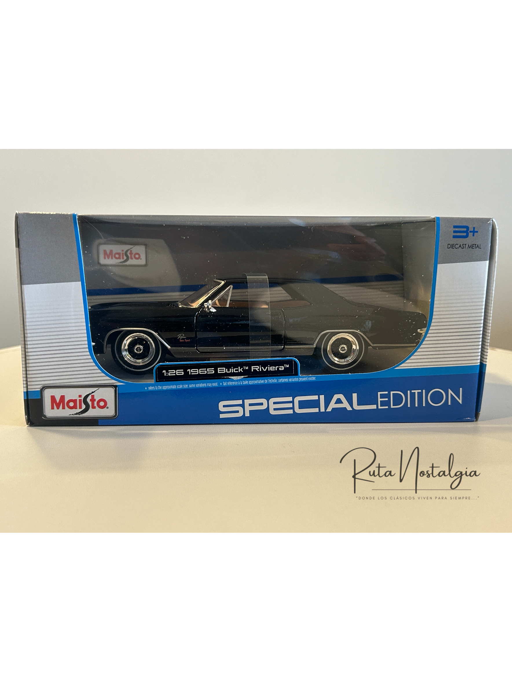 Buick Riviera 1965 negro – Maisto Special Edition 1:26 (aprox. 1:24) – Coupé clásico estadounidense a escala 11
