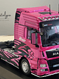 MAN TGX “Woman Trucker” 2014 rosa 1:43 Hachette – Camión europeo decorado, edición coleccionable - Miniatura 3