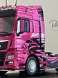 MAN TGX “Woman Trucker” 2014 rosa 1:43 Hachette – Camión europeo decorado, edición coleccionable - Miniatura 1