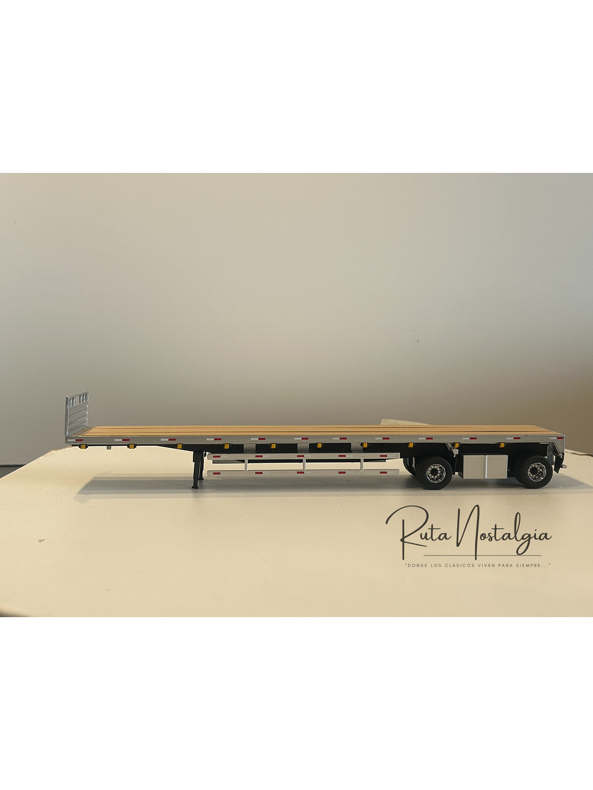 Rampla plana Diecast Masters 1:50 sin caja – tráiler plataforma para camiones a escala 2