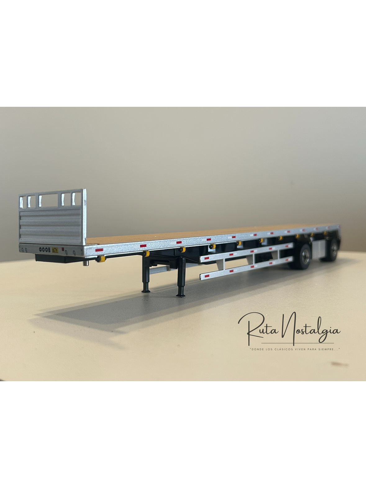 Rampla plana Diecast Masters 1:50 sin caja – tráiler plataforma para camiones a escala 1
