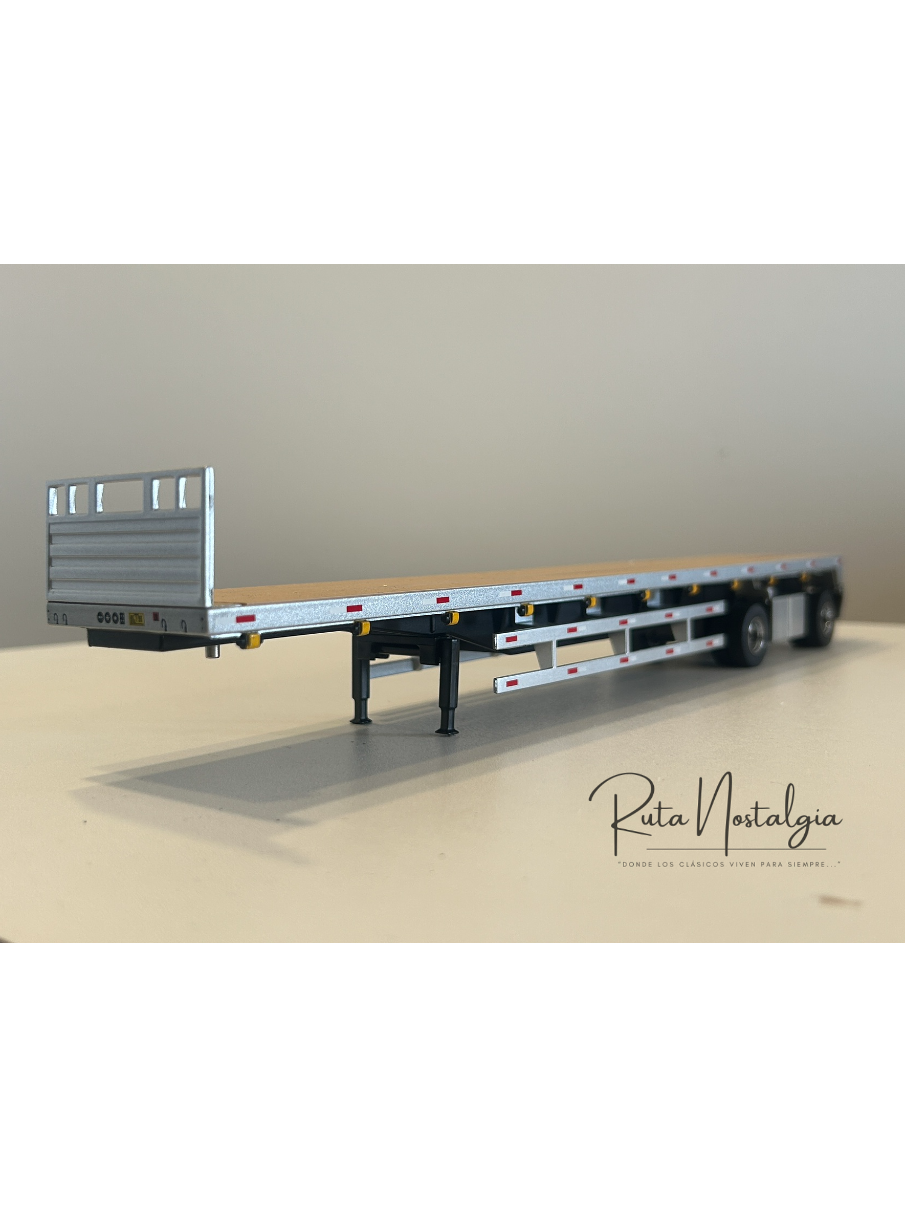 Rampla plana Diecast Masters 1:50 sin caja – tráiler plataforma para camiones a escala 1