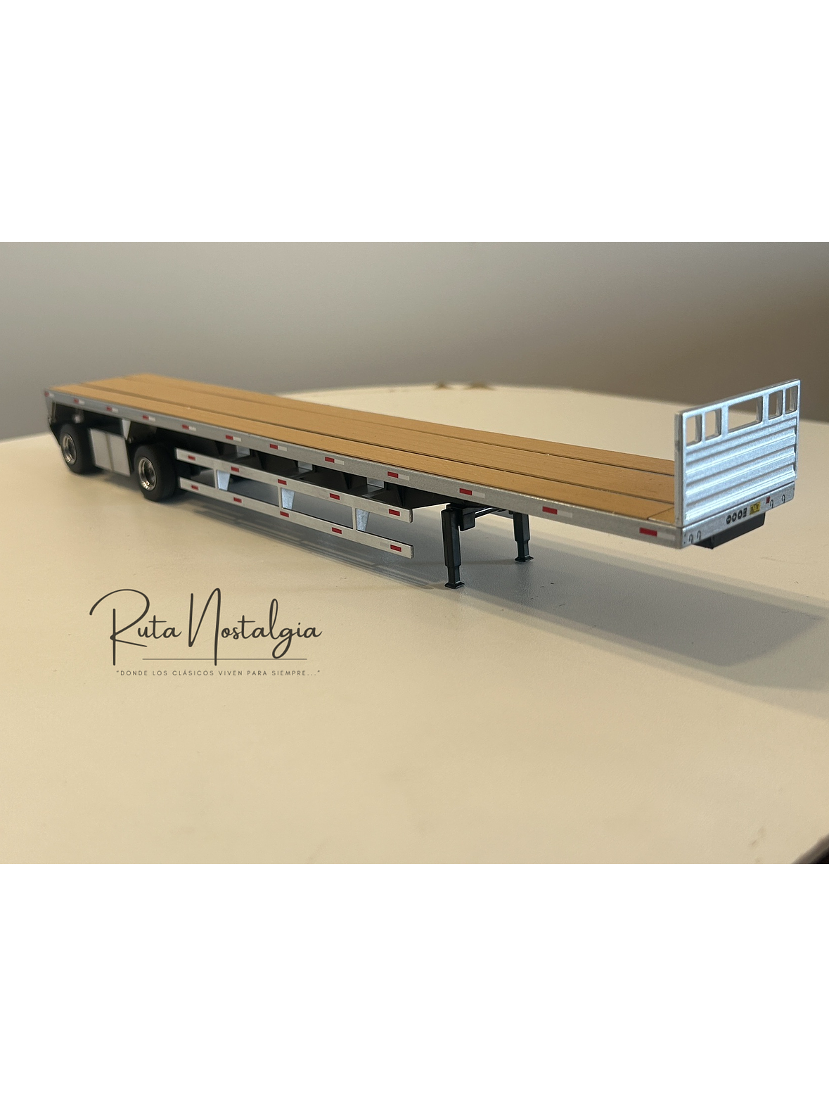 Rampla plana Diecast Masters 1:50 sin caja – tráiler plataforma para camiones a escala 6