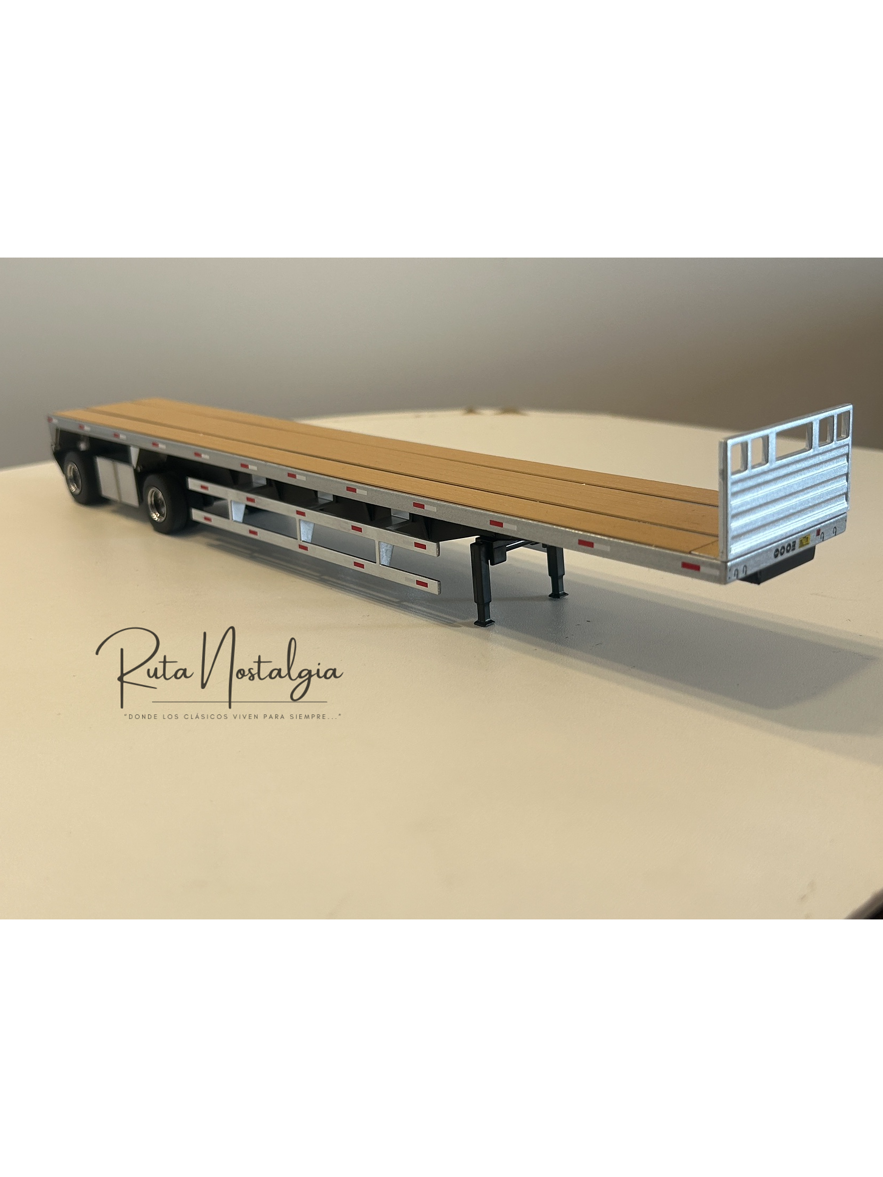 Rampla plana Diecast Masters 1:50 sin caja – tráiler plataforma para camiones a escala 6