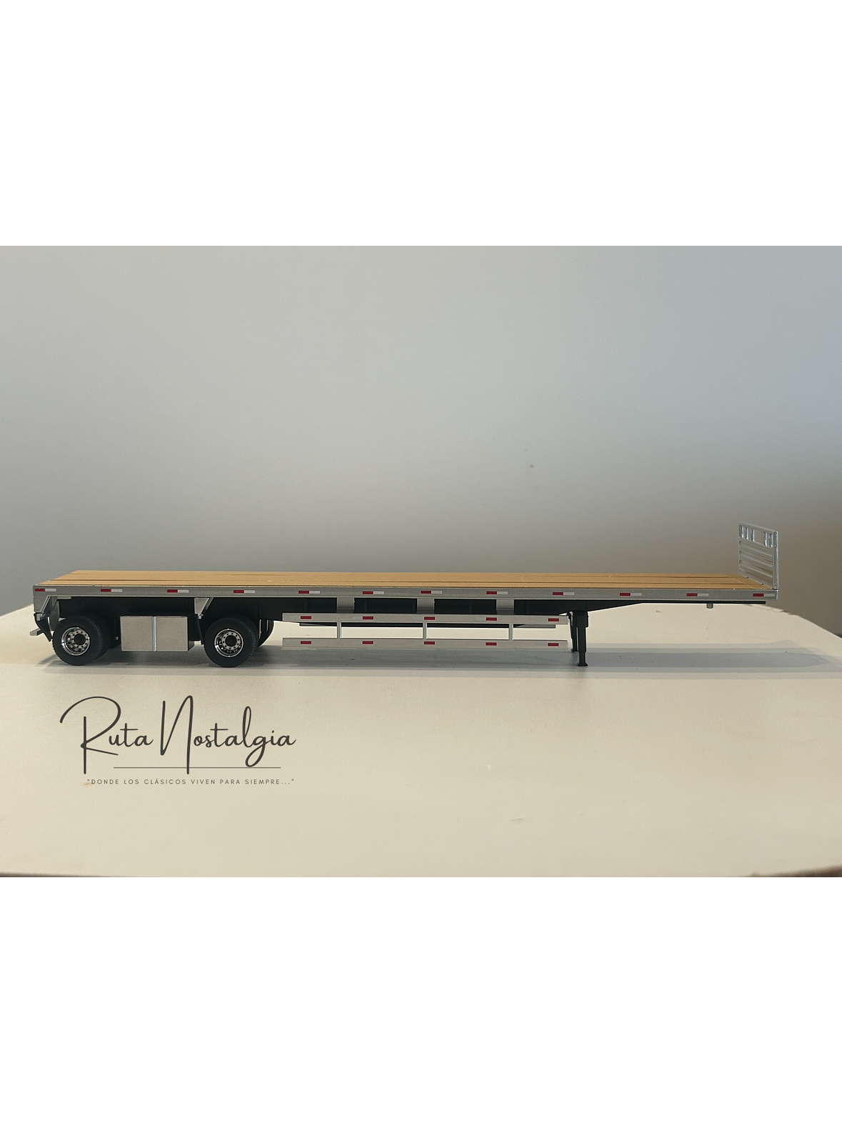Rampla plana Diecast Masters 1:50 sin caja – tráiler plataforma para camiones a escala 5