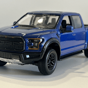 Motormax Ford F-150 Raptor 2017 azul metálico 1:24 – Pickup off-road ícono de Ford Performance