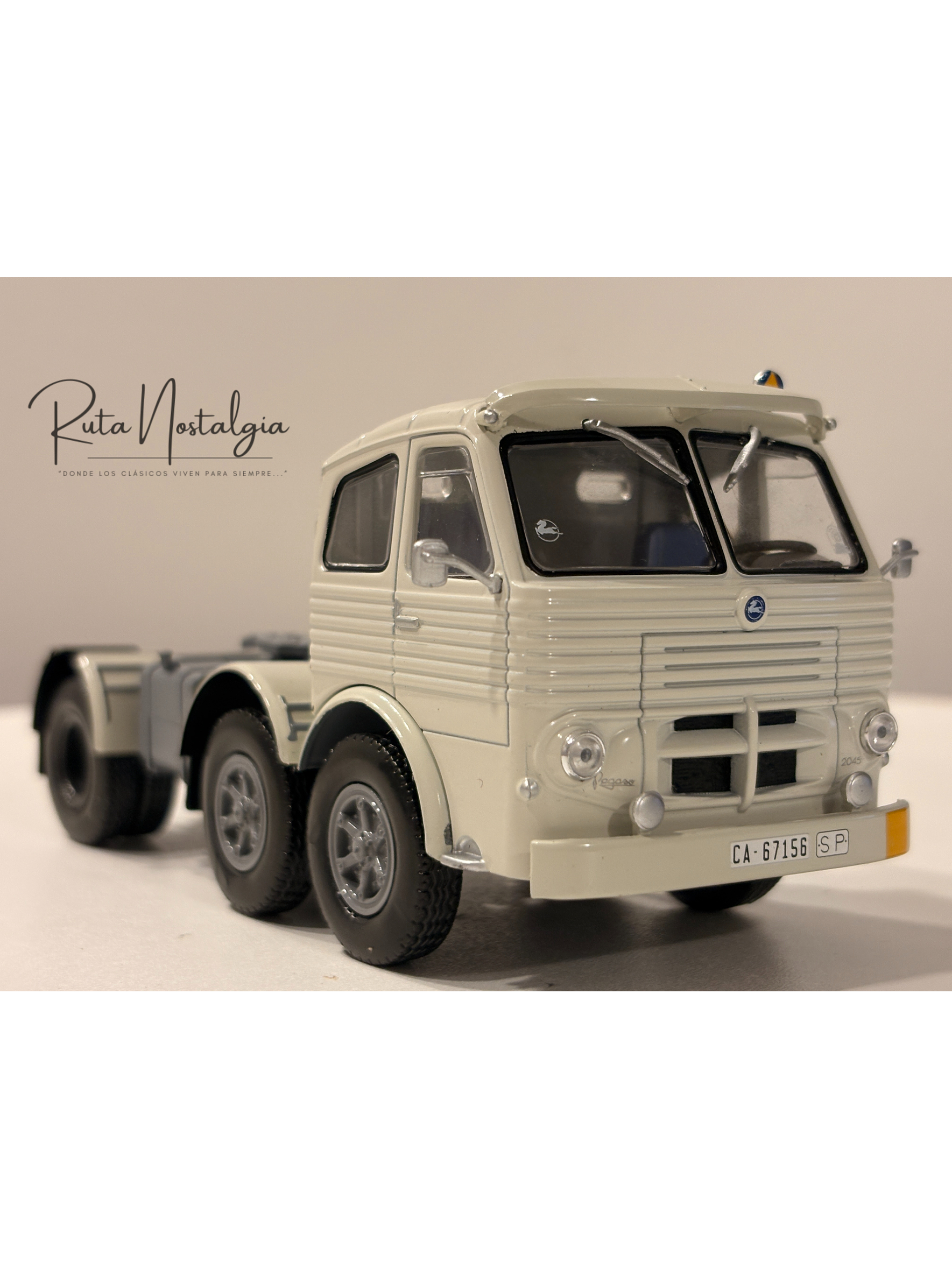 Pegaso 2045 (1968) Salvat 1:43 – Tractocamión clásico español 6x2 para coleccionistas  3