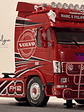 Volvo FH12 1995 rojo decorado Hachette 1:43 – camión europeo tuning de colección - Miniatura 2