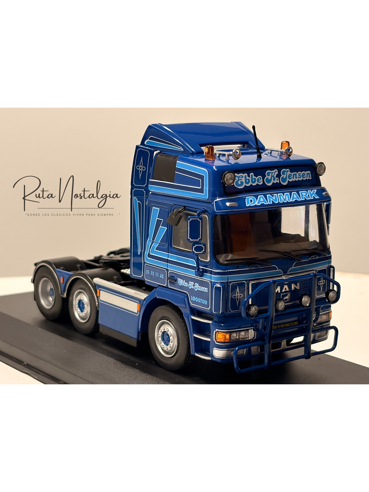 MAN F2000 1995 azul decorado Hachette 1:43 – camión europeo tuning de colección para fanáticos del transporte pesado 6