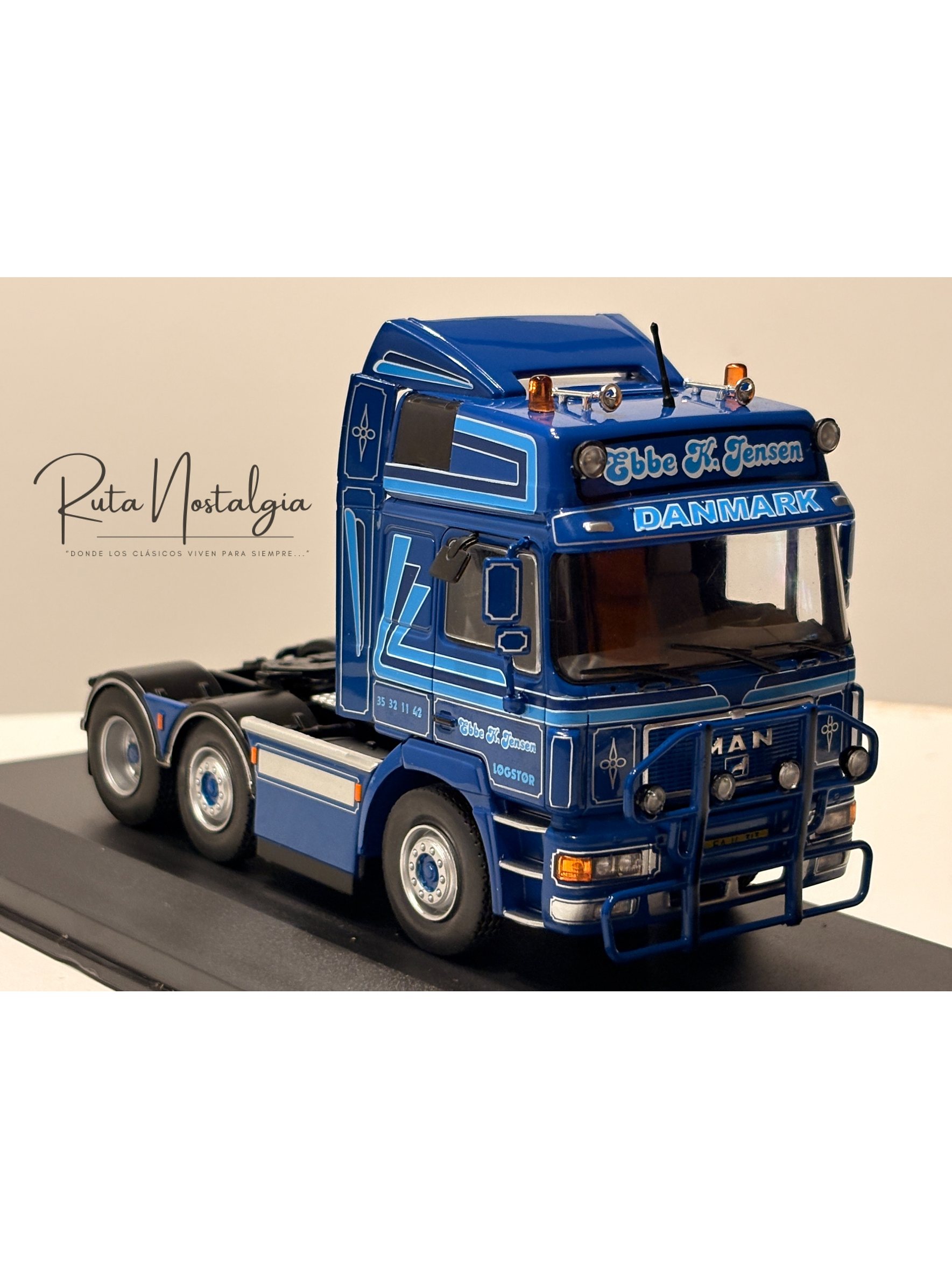 MAN F2000 1995 azul decorado Hachette 1:43 – camión europeo tuning de colección para fanáticos del transporte pesado 6