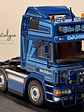 MAN F2000 1995 azul decorado Hachette 1:43 – camión europeo tuning de colección para fanáticos del transporte pesado - Miniatura 6