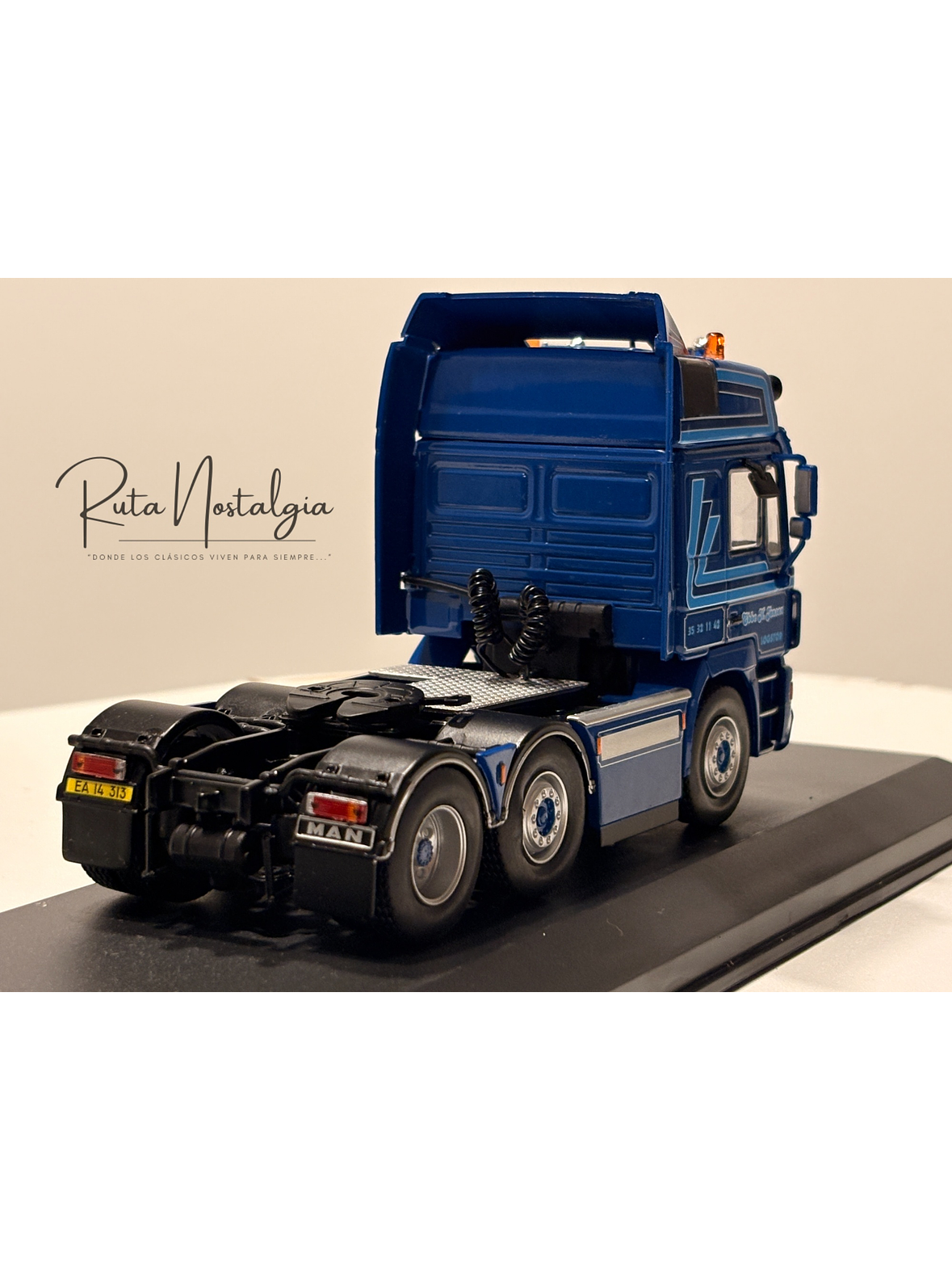 MAN F2000 1995 azul decorado Hachette 1:43 – camión europeo tuning de colección para fanáticos del transporte pesado 4
