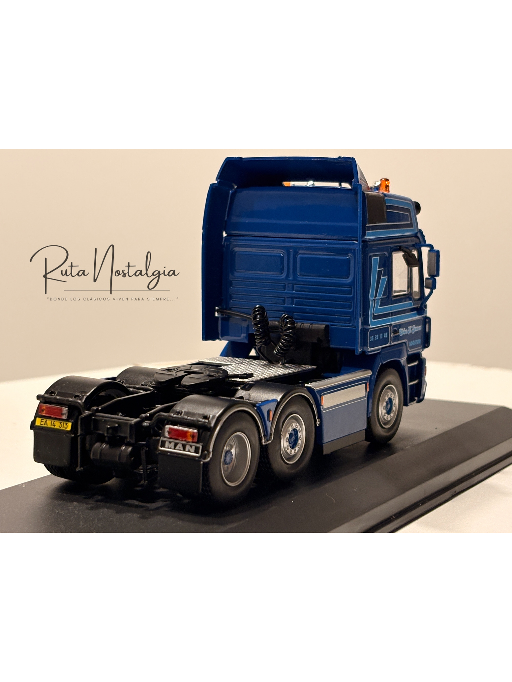 MAN F2000 1995 azul decorado Hachette 1:43 – camión europeo tuning de colección para fanáticos del transporte pesado 4