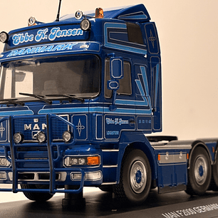 MAN F2000 1995 azul decorado Hachette 1:43 – camión europeo tuning de colección para fanáticos del transporte pesado