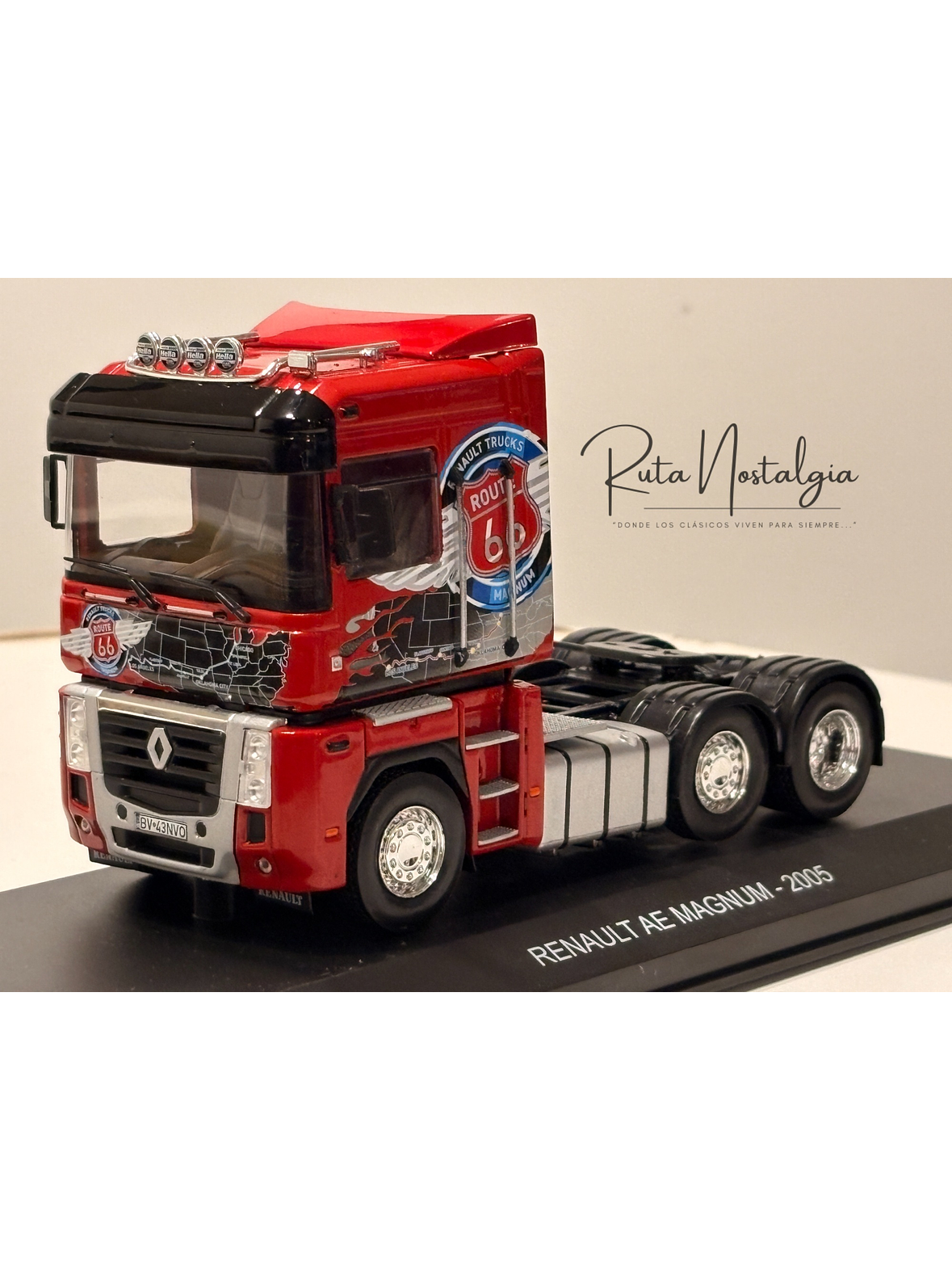 Renault AE Magnum Route 66 1:43 Hachette – Camión tuning europeo de colección | Ruta Nostalgia Chile 2
