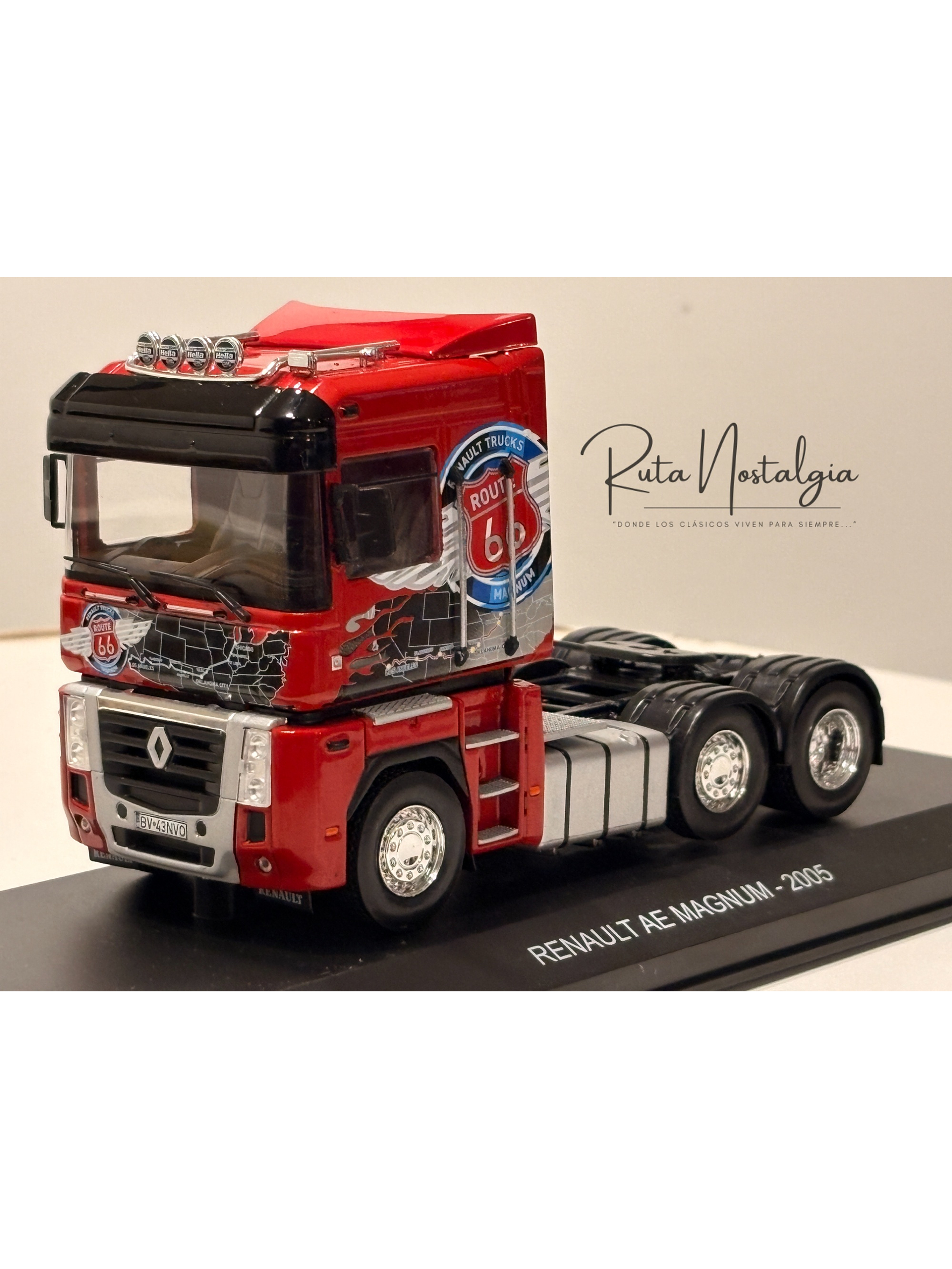 Renault AE Magnum Route 66 1:43 Hachette – Camión tuning europeo de colección | Ruta Nostalgia Chile 2