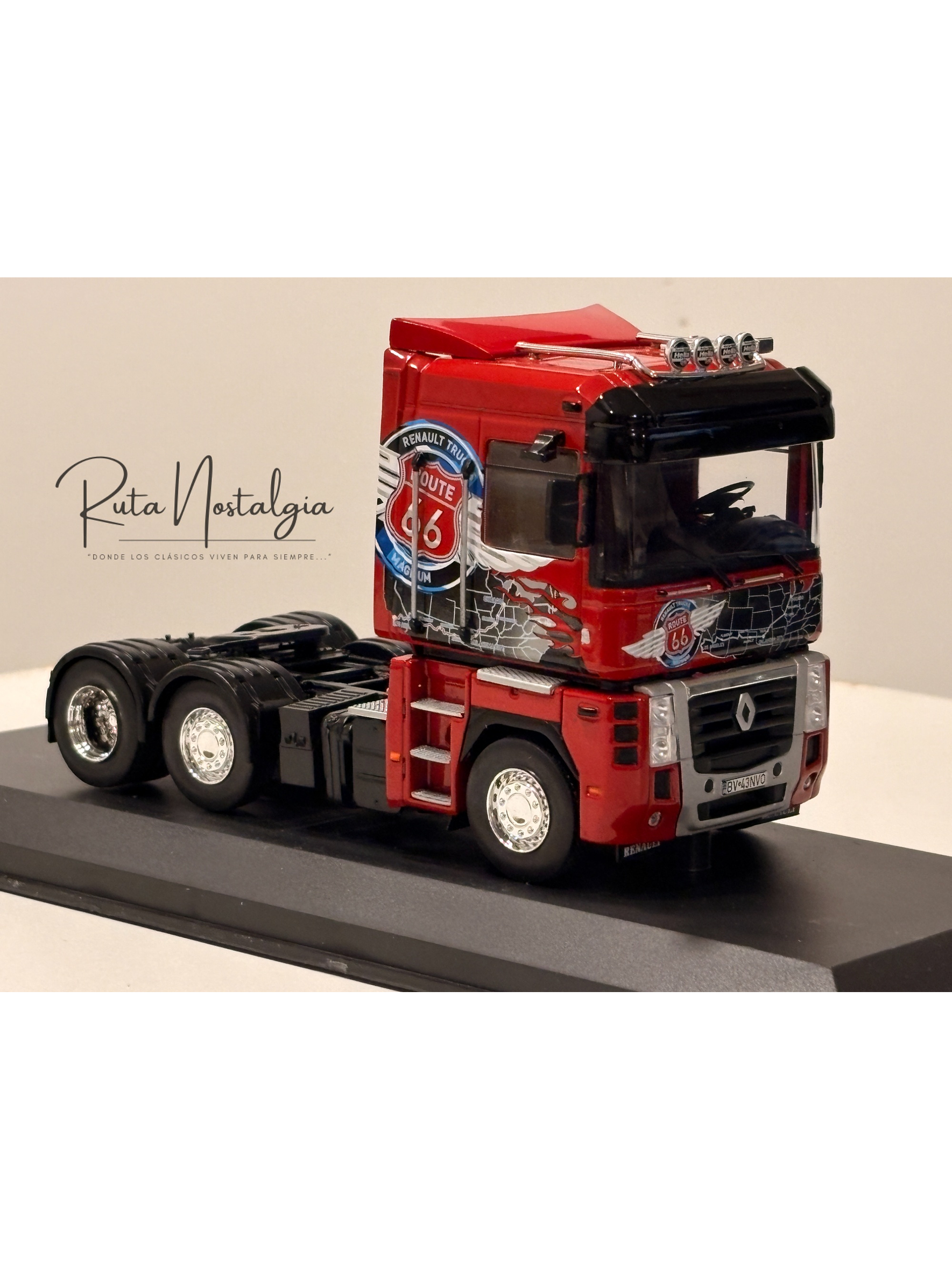 Renault AE Magnum Route 66 1:43 Hachette – Camión tuning europeo de colección | Ruta Nostalgia Chile 6