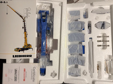 Grúa móvil todo terreno Liebherr LTM 1250-5.1  | NZG Modelle (Alemania) Escala 1:50 | Modelos: Jaromin y Fujimoto Juki