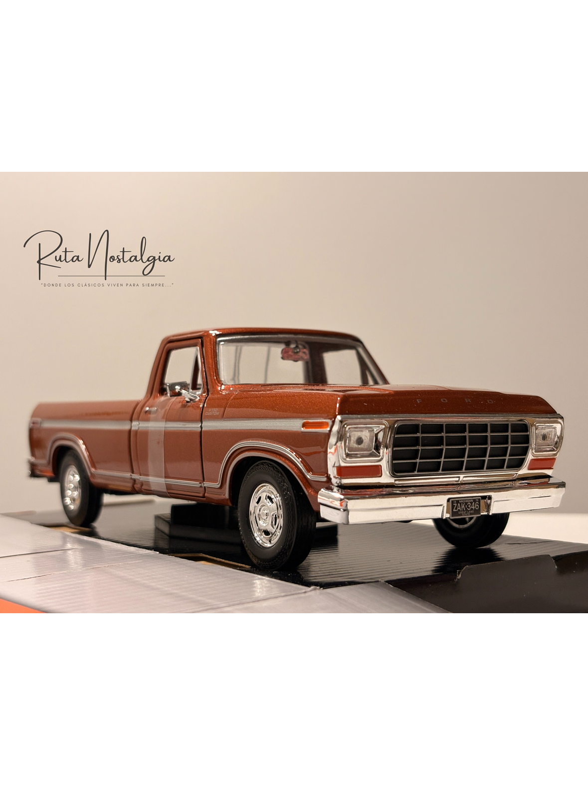 Ford F-150 Custom 1979 Motormax 1:24 – Pickup clásica americana para coleccionistas y amantes del transporte  10