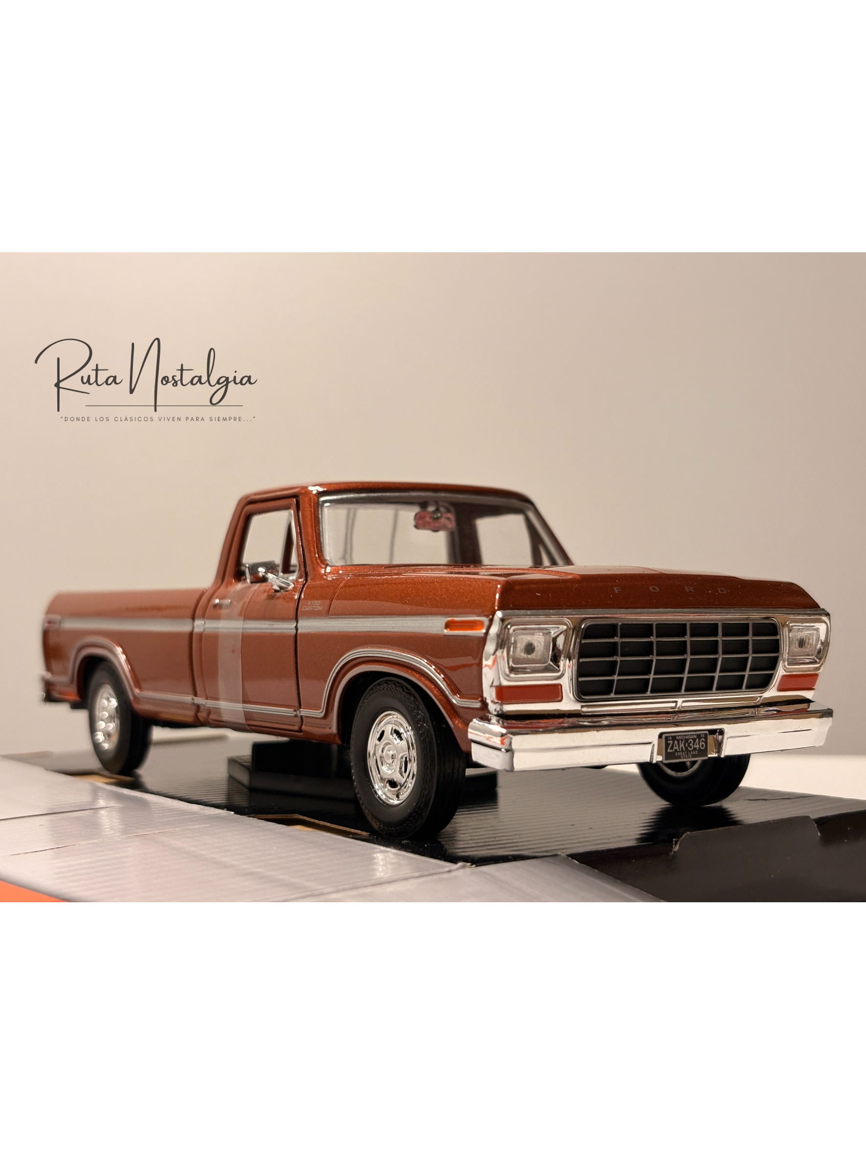 Ford F-150 Custom 1979 Motormax 1:24 – Pickup clásica americana para coleccionistas y amantes del transporte  10