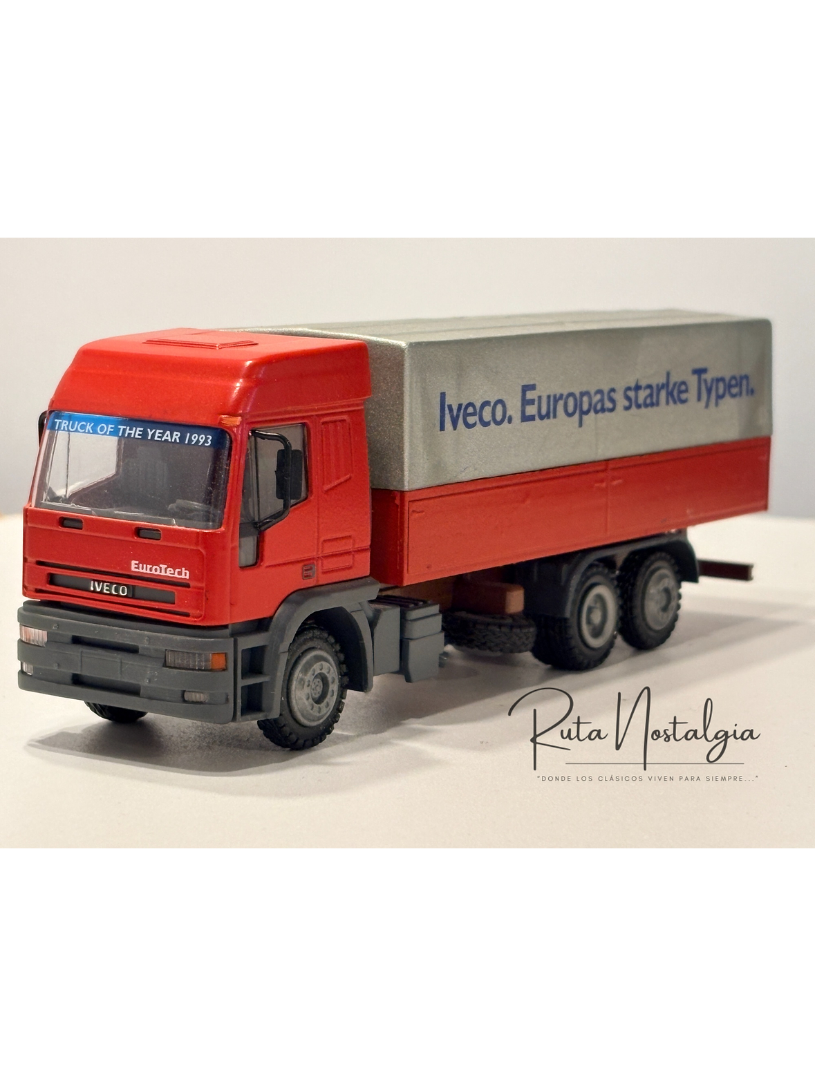 Camión Iveco EuroTech Truck of the Year 1993 1:50 Conrad 4298 | Modelo a escala diecast colección Ruta Nostalgia Chile 1