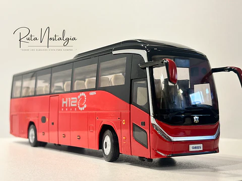 Bus Zhongtong H12. Escala 1:36 | "LINK+ Híbrido" Modelo diecast fabricante | Ruta Nostalgia Chile