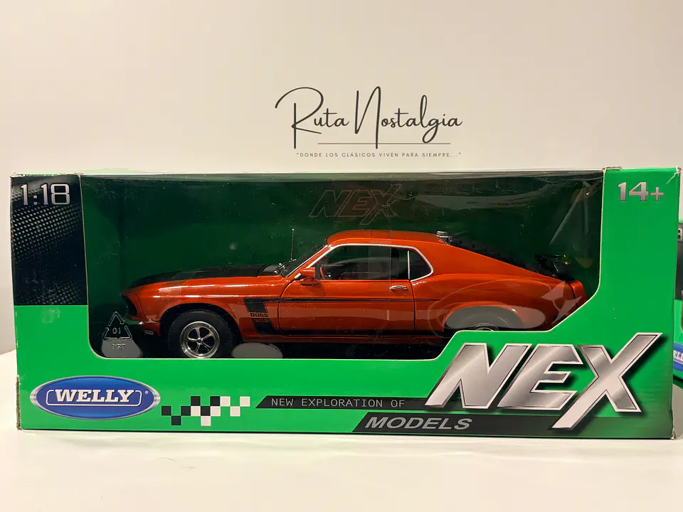 Auto Ford Mustang Boss 302 1969 Welly 1:18 | Muscle Car Clásico de Colección en Chile 10