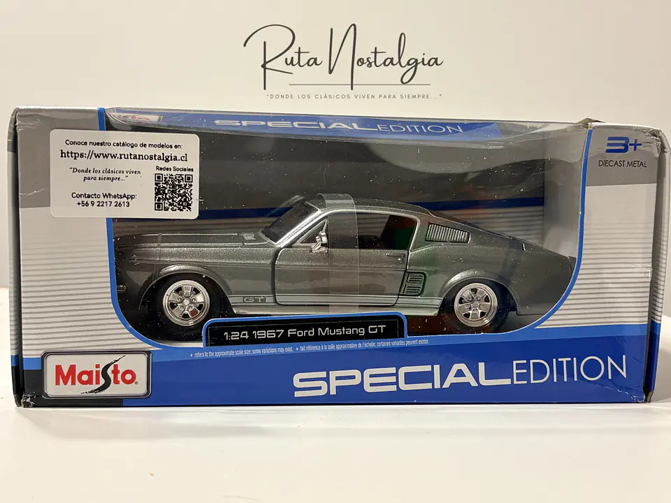 Auto Ford Mustang GT 1967 | Muscle car colección | Maisto 1:24  12