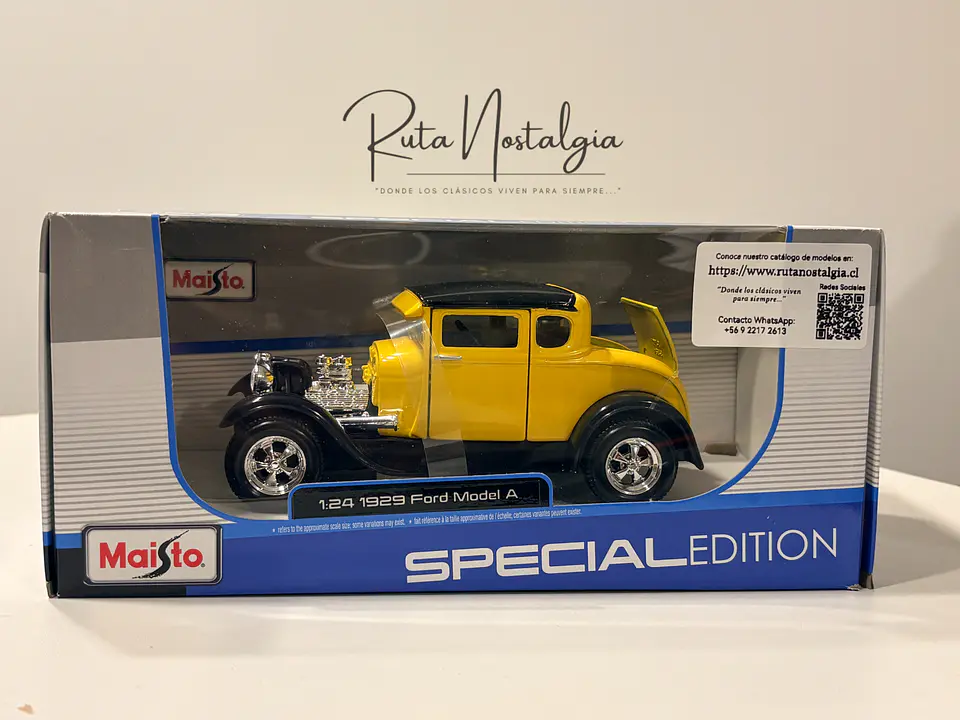 Ford Model A Hot Rod (1929) |  Maisto 1:24 | Auto Clásico Americano 9