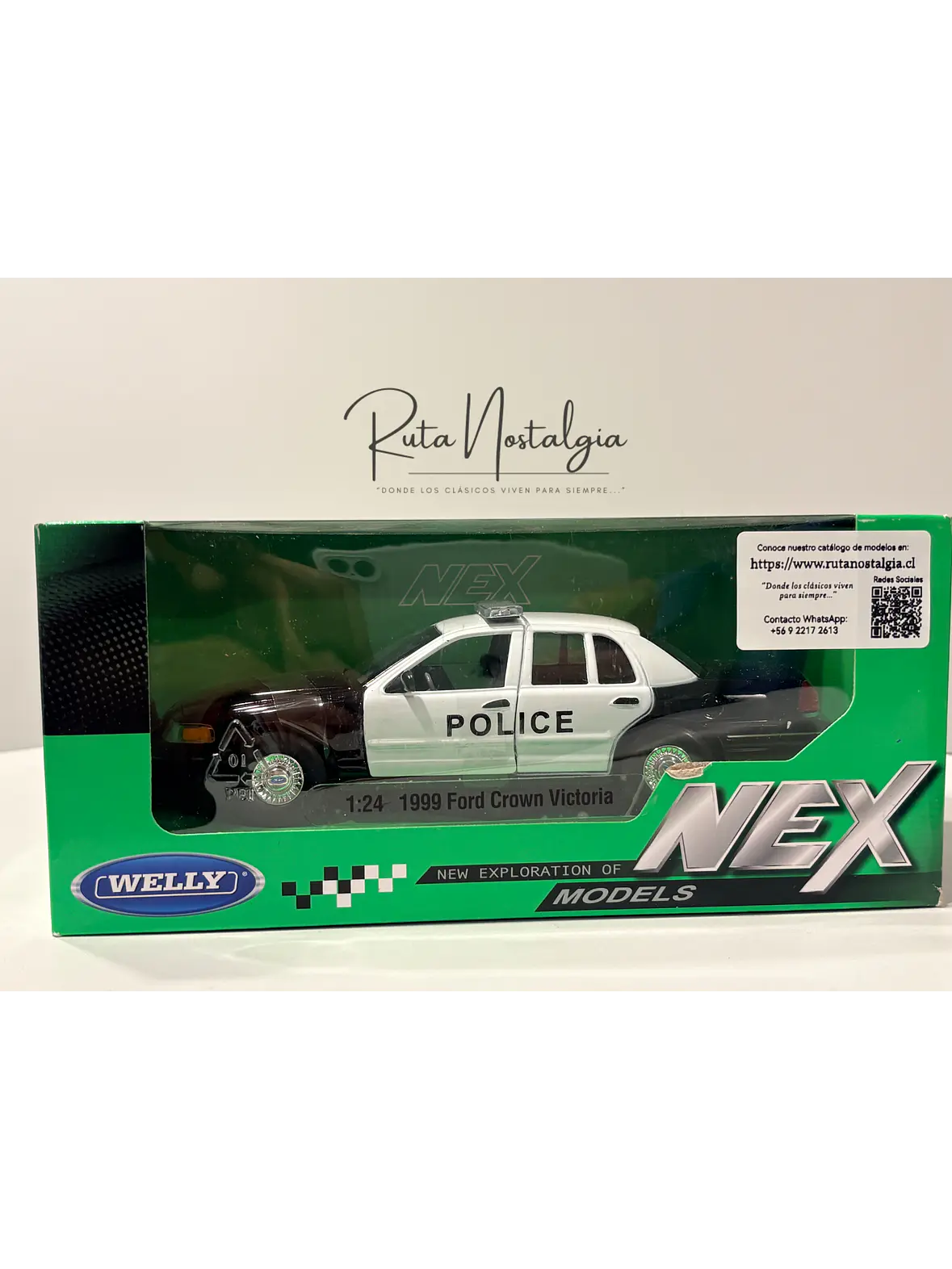 Auto Ford Crown Victoria Police Interceptor 1999 | Welly 1:24 | Auto Policial Americano Clásico 9