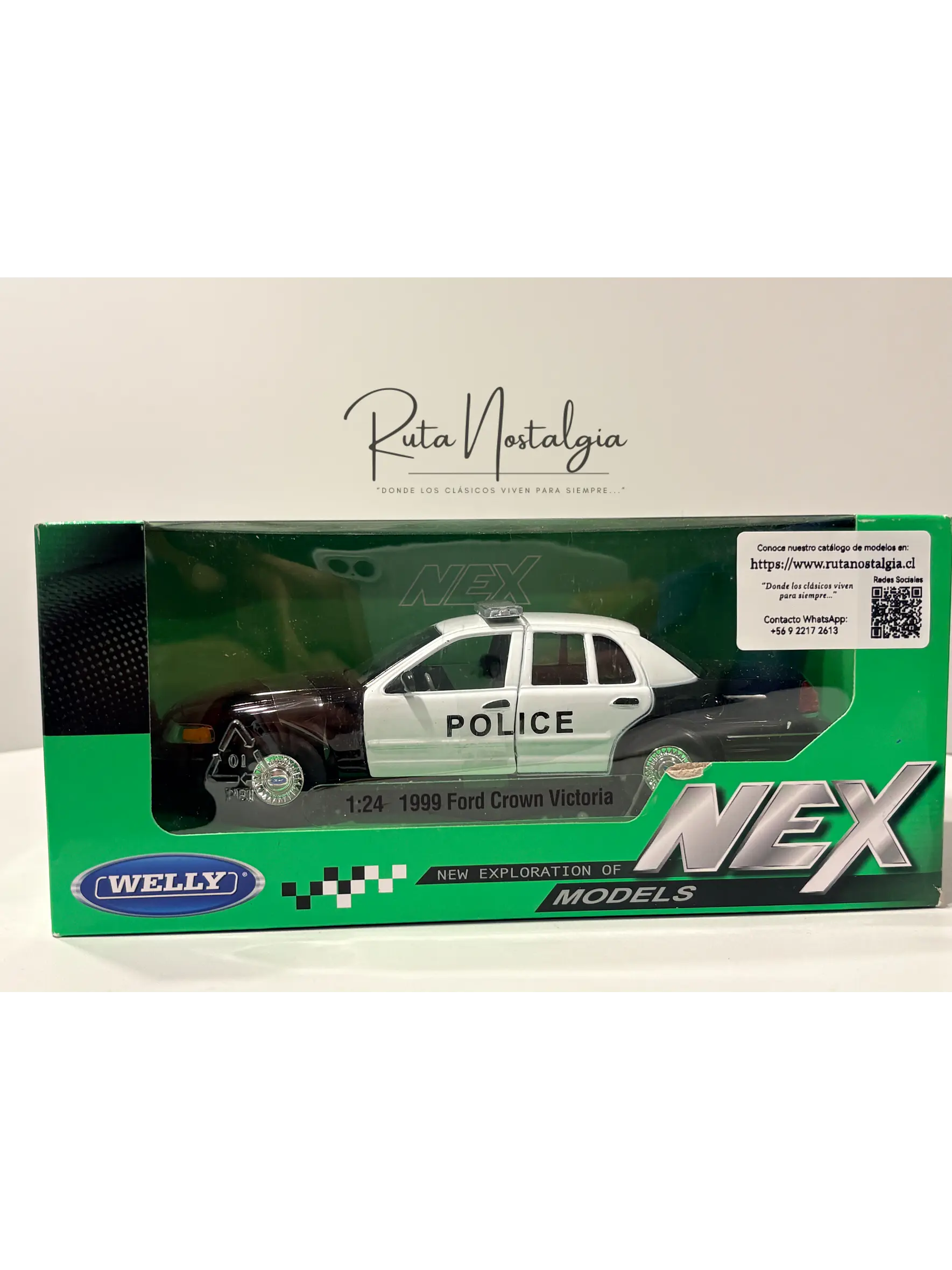 Auto Ford Crown Victoria Police Interceptor 1999 | Welly 1:24 | Auto Policial Americano Clásico 9