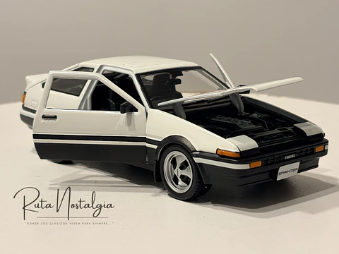 Auto Toyota Sprinter Trueno AE86 Blanco Negro Maisto 1:24 | Auto JDM Clásico de Colección en Chile