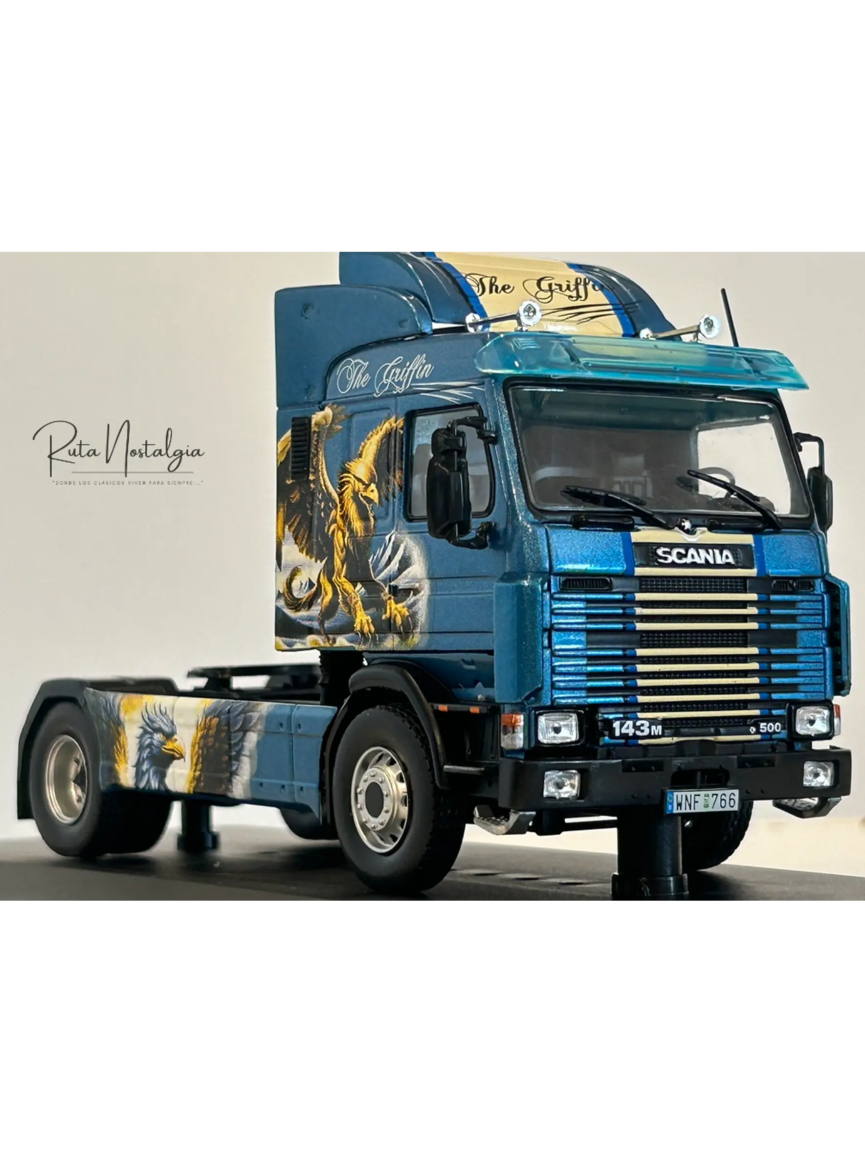 Scania 143M 500 “The Griffin” 1990 1:43 Hachette – Camión V8 sueco. Colección tuning 1