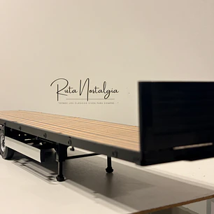 Rampla Plataforma Plana Solido 1:24 | Semirremolque Flatbed de Colección para Camiones en Chile