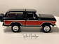 Ford Bronco Ranger XLT 1978 Motormax 1:24 Negro/Rojo | 4x4 Clásico Americano de Colección en Chile - Miniatura 4