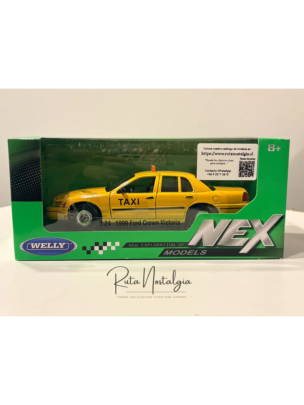 Ford Crown Victoria New York Taxi 1999 Welly 1:24 | Taxi Clásico Americano de Colección en Chile 9