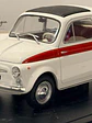 Fiat 500 1960 White/Red WhiteBox 1:24 | Auto Italiano Clásico de Colección - Modelo sin caja - Miniatura 3