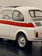 Fiat 500 1960 White/Red WhiteBox 1:24 | Auto Italiano Clásico de Colección - Modelo sin caja - Miniatura 5