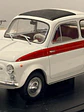 Fiat 500 1960 White/Red WhiteBox 1:24 | Auto Italiano Clásico de Colección - Modelo sin caja - Miniatura 8