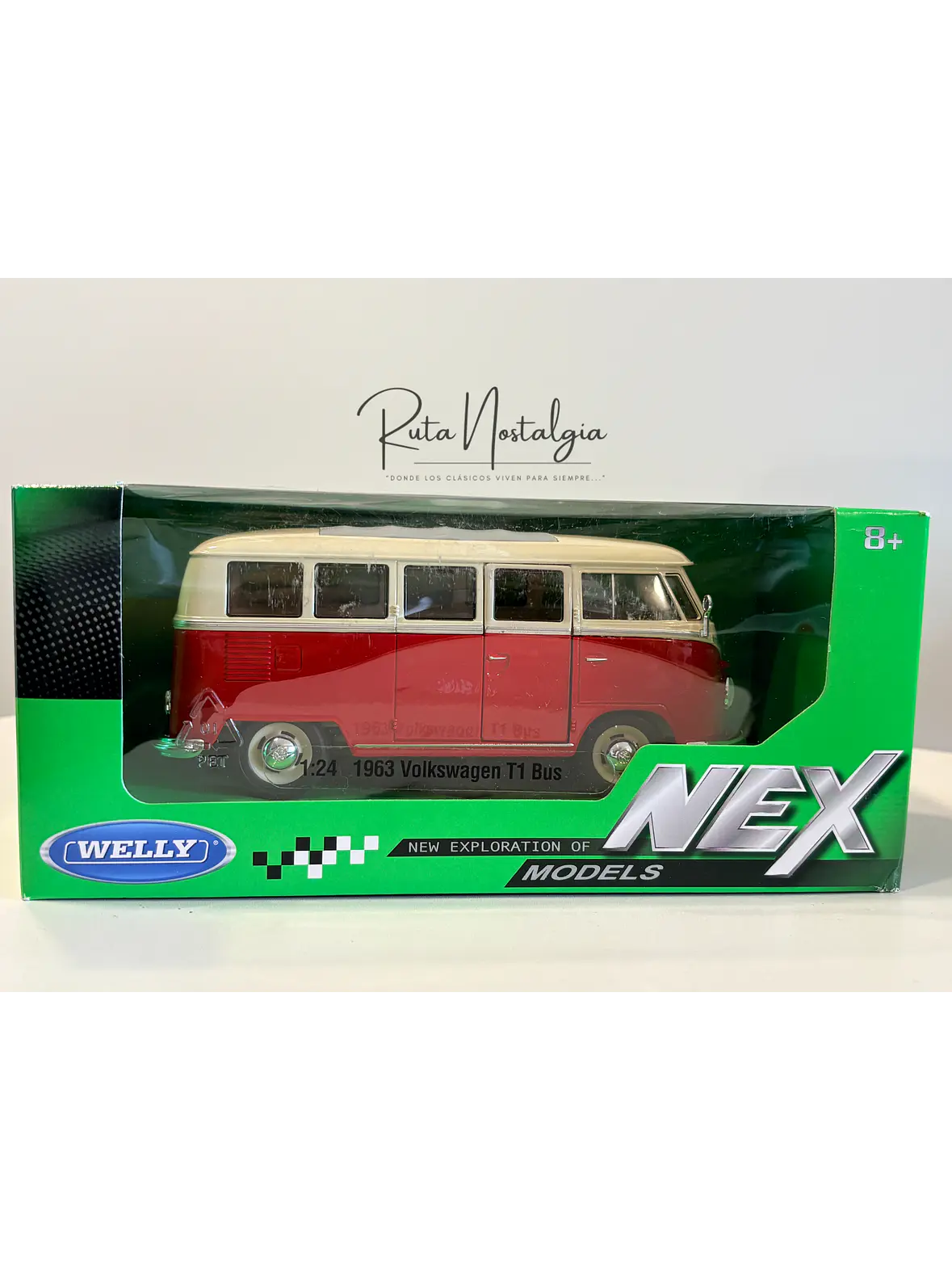 Volkswagen Bus T1 - 1963 | Welly   1:24 |  Furgón antiguo de colección 8