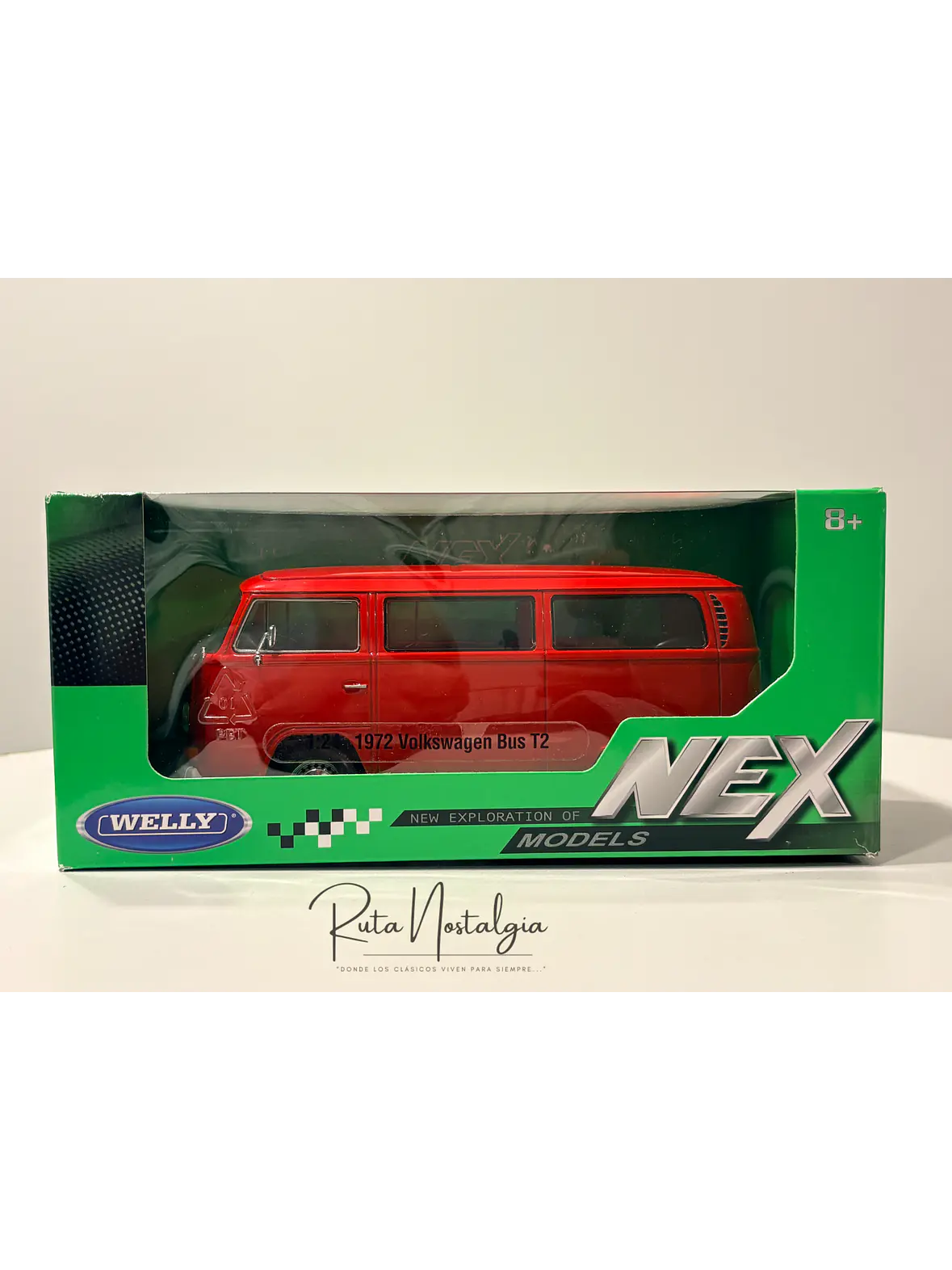 Furgón a escala Volkswagen Kombi T2 Bus 1972 | 1:24 Welly – Microbús nostálgico de colección 11