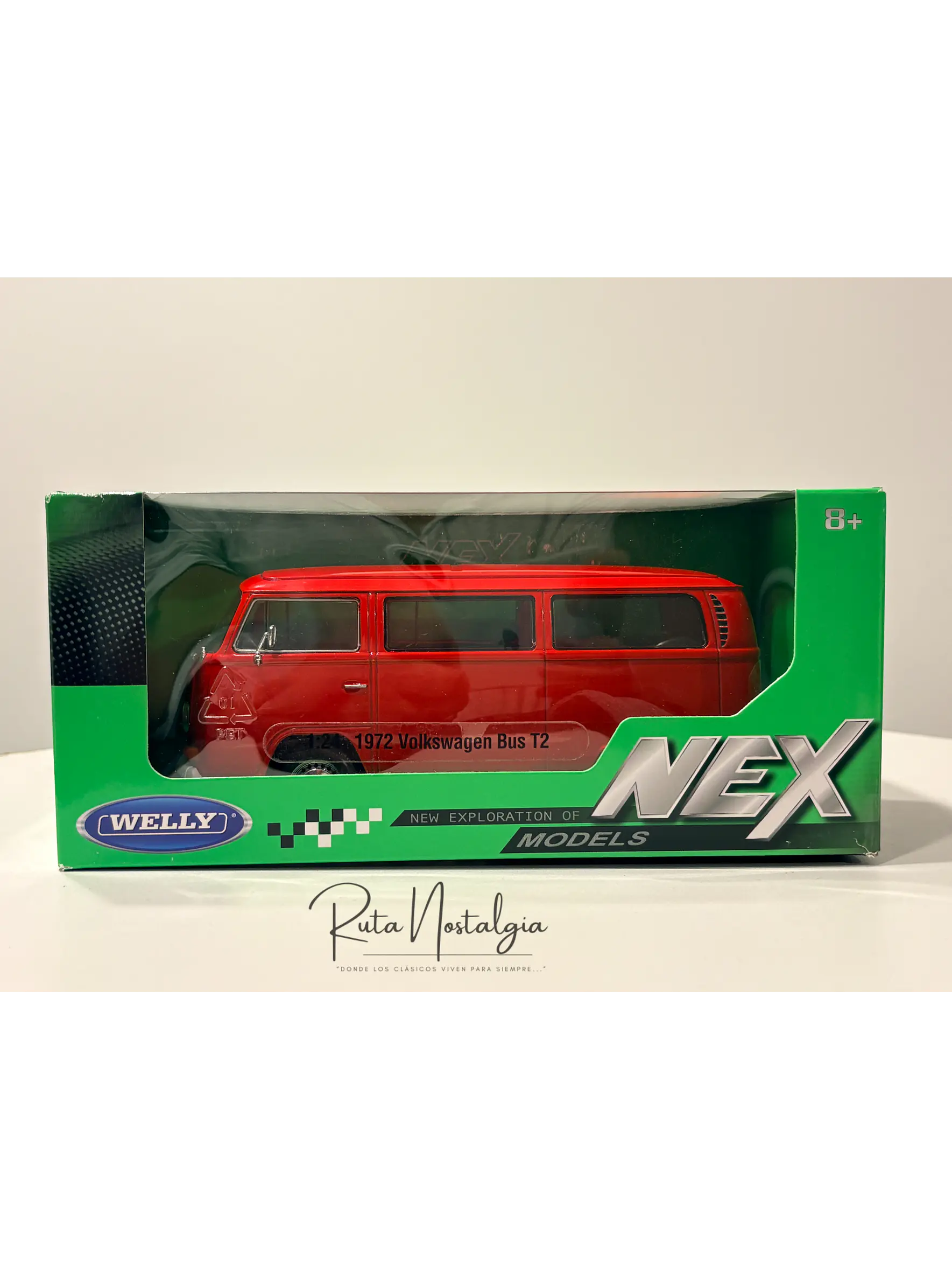 Furgón a escala Volkswagen Kombi T2 Bus 1972 | 1:24 Welly – Microbús nostálgico de colección 11