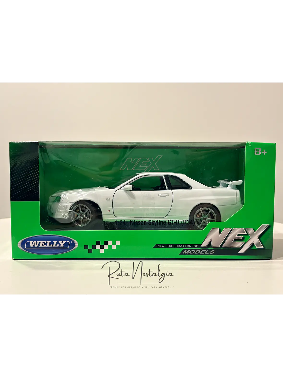 Nissan Skyline GT-R (R34) — Welly NEX Models 1:24 | JDM Legend de colección 11