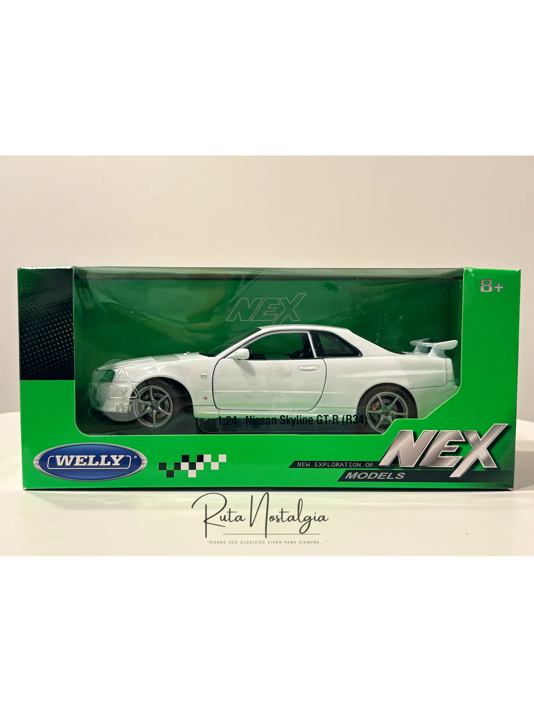 Nissan Skyline GT-R (R34) — Welly NEX Models 1:24 | JDM Legend de colección 11