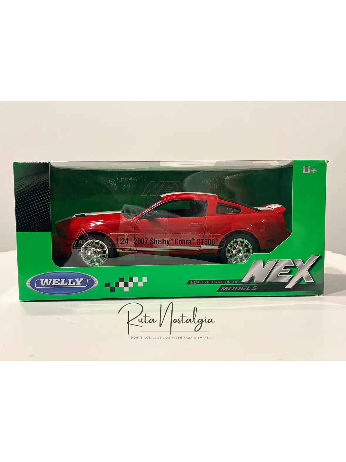 2007 Shelby Cobra GT500 — Welly NEX Models 1:24 | Muscle Car americano de colección 10