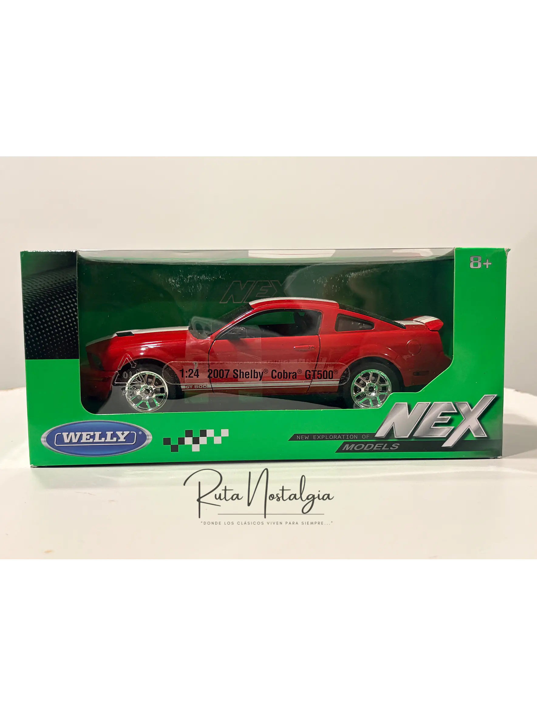 2007 Shelby Cobra GT500 — Welly NEX Models 1:24 | Muscle Car americano de colección 10