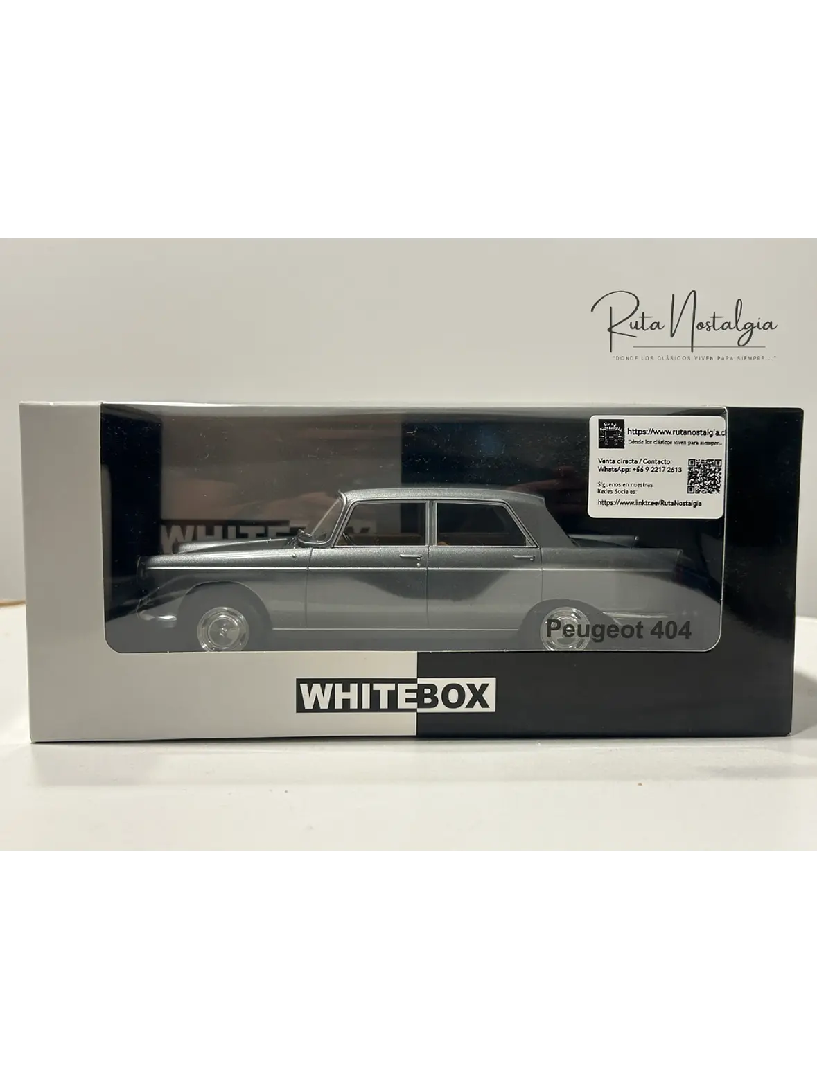 Peugeot 404 1960 — WhiteBox 1:24 | Gris Metálico | El auto familiar chileno de los 60s 10