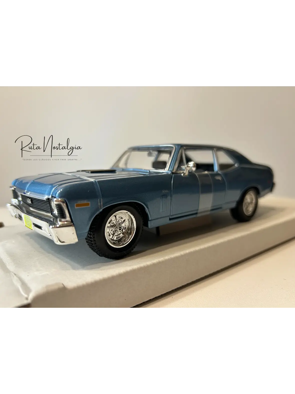 Chevrolet Nova SS 1970 — Maisto Special Edition 1:24 | Azul Claro | El 