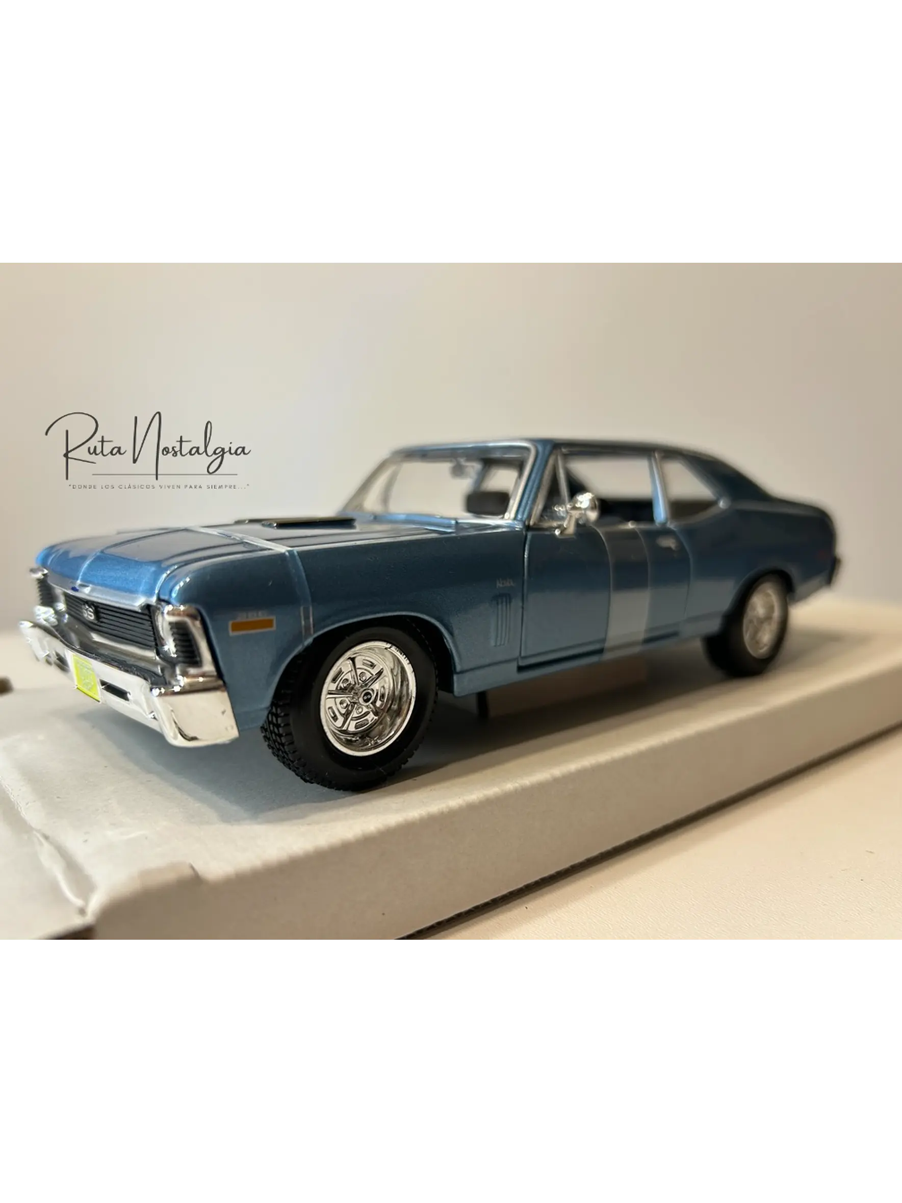 Chevrolet Nova SS 1970 — Maisto Special Edition 1:24 | Azul Claro | El 